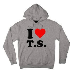 Red Heart I Love TS Tall Hoodie