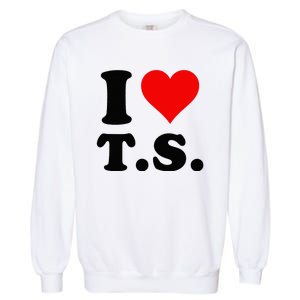 Red Heart I Love TS Garment-Dyed Sweatshirt