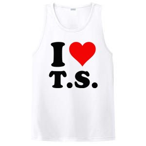 Red Heart I Love TS PosiCharge Competitor Tank