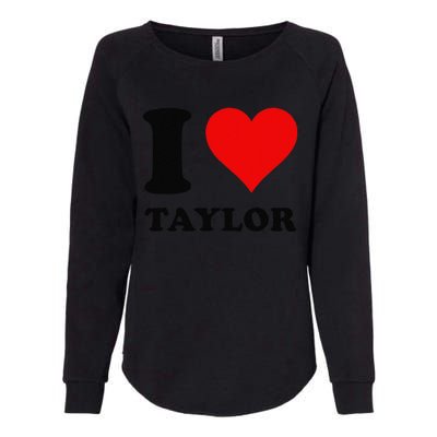 Red Heart I Love Taylor Womens California Wash Sweatshirt