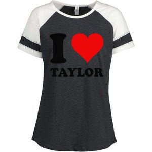 Red Heart I Love Taylor Enza Ladies Jersey Colorblock Tee