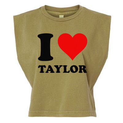 Red Heart I Love Taylor Garment-Dyed Women's Muscle Tee