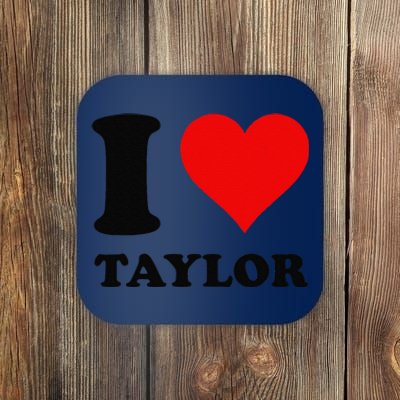 Red Heart I Love Taylor Coaster