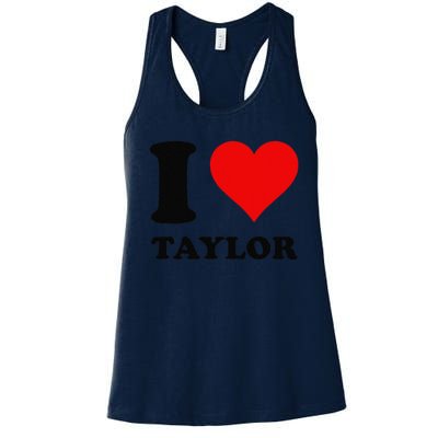 Red Heart I Love Taylor Women's Racerback Tank