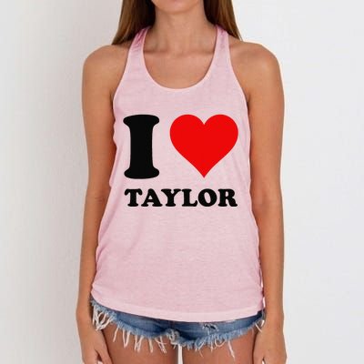 Red Heart I Love Taylor Women's Knotted Racerback Tank