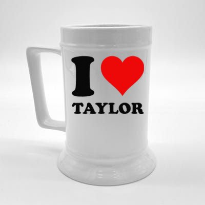 Red Heart I Love Taylor Beer Stein