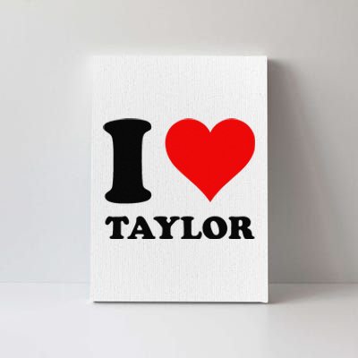 Red Heart I Love Taylor Canvas