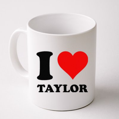 Red Heart I Love Taylor Coffee Mug