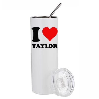 Red Heart I Love Taylor Stainless Steel Tumbler