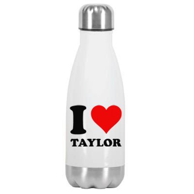 Red Heart I Love Taylor Stainless Steel Insulated Water Bottle