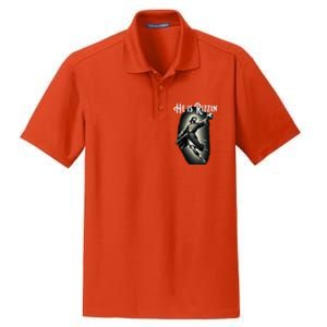 Rizzen He Is Rizzin Jesus Playing Soccer Funny Sports Rizz Dry Zone Grid Polo