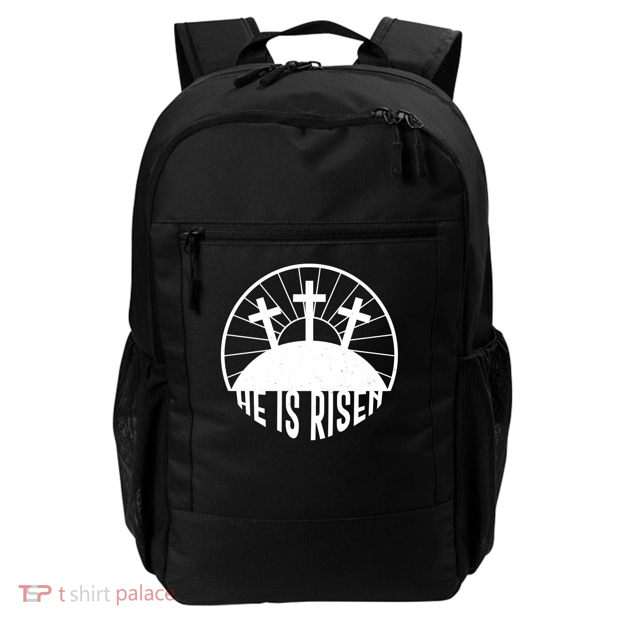 Retro He is Risen Emblem Celebrating Easter Daily Commute Backpack