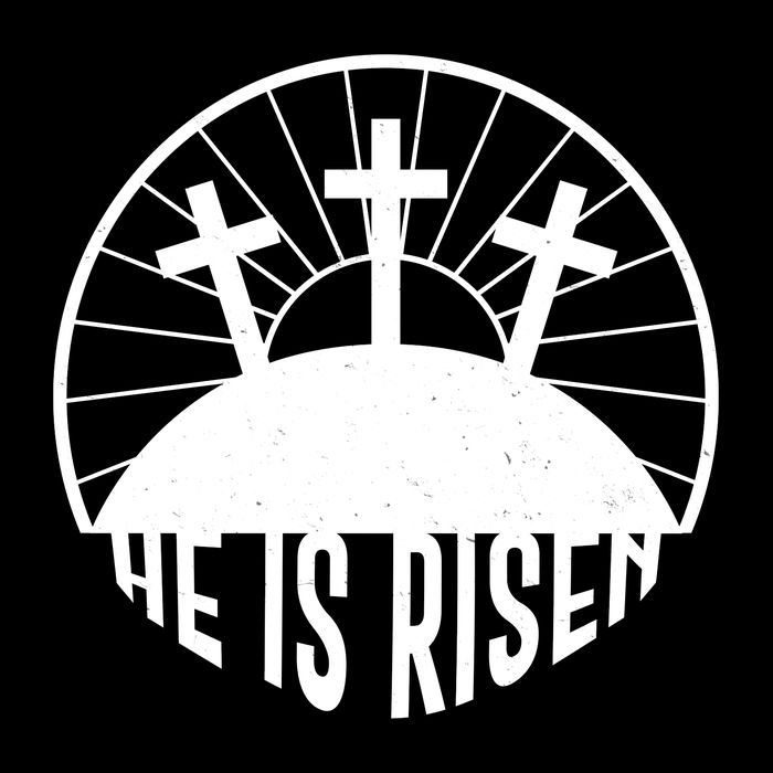 Retro He is Risen Emblem Celebrating Easter Backpack