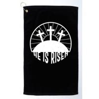 Retro He is Risen Emblem Celebrating Easter Golf Towel