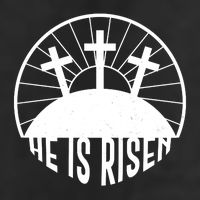 Retro He is Risen Emblem Celebrating Easter Golf Towel