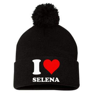 Red Heart I Love Selena Pom Pom 12in Knit Beanie