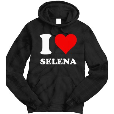 Red Heart I Love Selena Tie Dye Hoodie