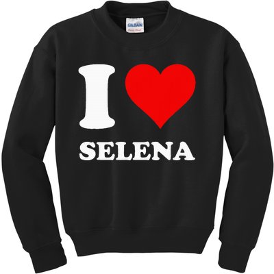 Red Heart I Love Selena Kids Sweatshirt