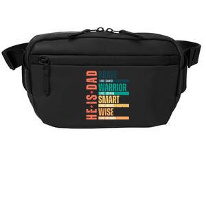 Retro He Is Dad Brave Like David Crossbody Pack