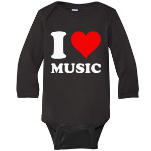 Red Heart I Love Music Baby Long Sleeve Bodysuit