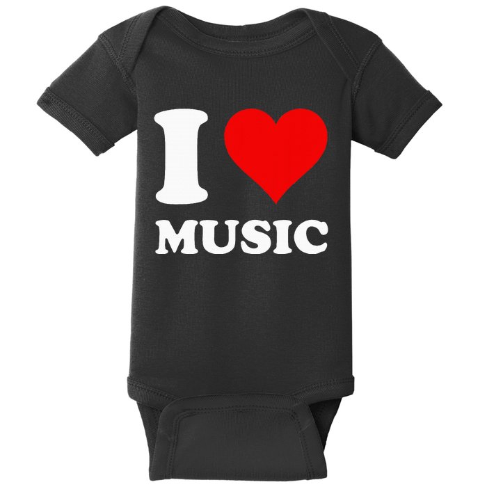 Red Heart I Love Music Baby Bodysuit