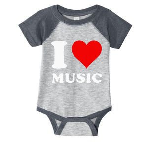 Red Heart I Love Music Infant Baby Jersey Bodysuit