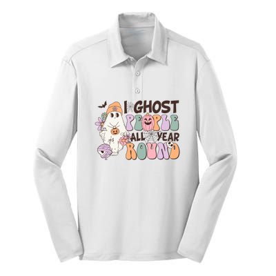 Retro Halloween I Ghost People All Year Round Ghost Costume Silk Touch Performance Long Sleeve Polo