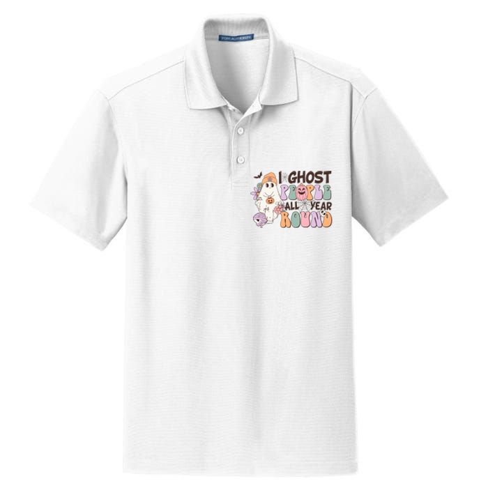 Retro Halloween I Ghost People All Year Round Ghost Costume Dry Zone Grid Polo