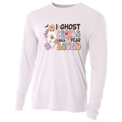 Retro Halloween I Ghost People All Year Round Ghost Costume Cooling Performance Long Sleeve Crew