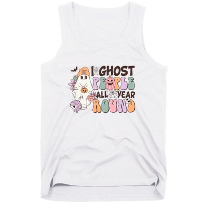 Retro Halloween I Ghost People All Year Round Ghost Costume Tank Top