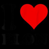 Red Heart I Love Elon Musk Stripe Pom Pom Beanie