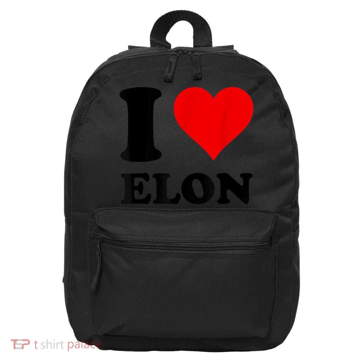 Red Heart I Love Elon Musk 16 in Basic Backpack