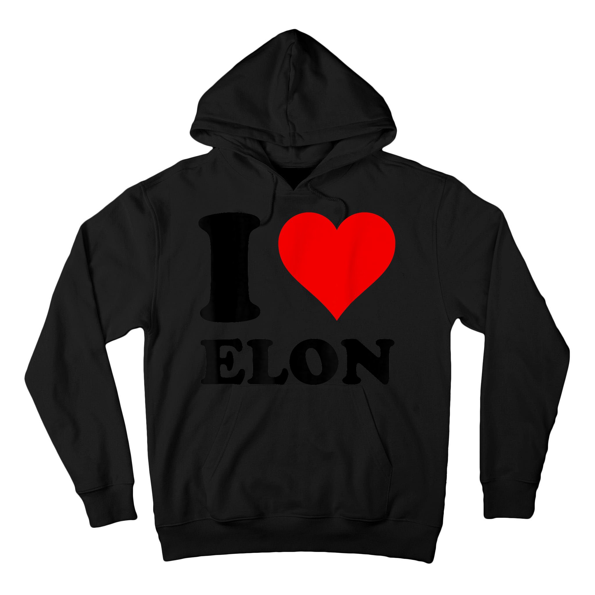 Red Heart I Love Elon Musk Tall Hoodie