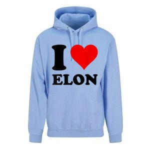 Red Heart I Love Elon Musk Unisex Surf Hoodie