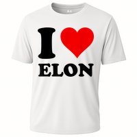 Red Heart I Love Elon Musk Cooling Performance Crew T-Shirt