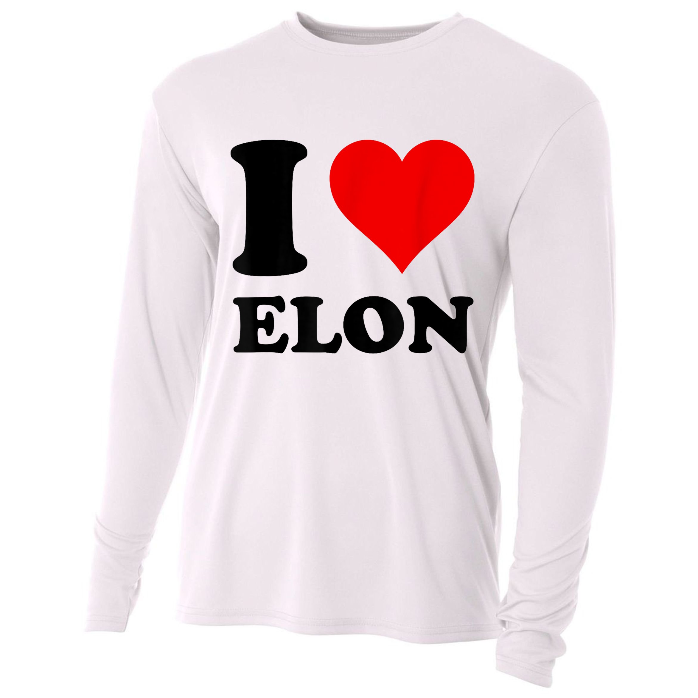 Red Heart I Love Elon Musk Cooling Performance Long Sleeve Crew