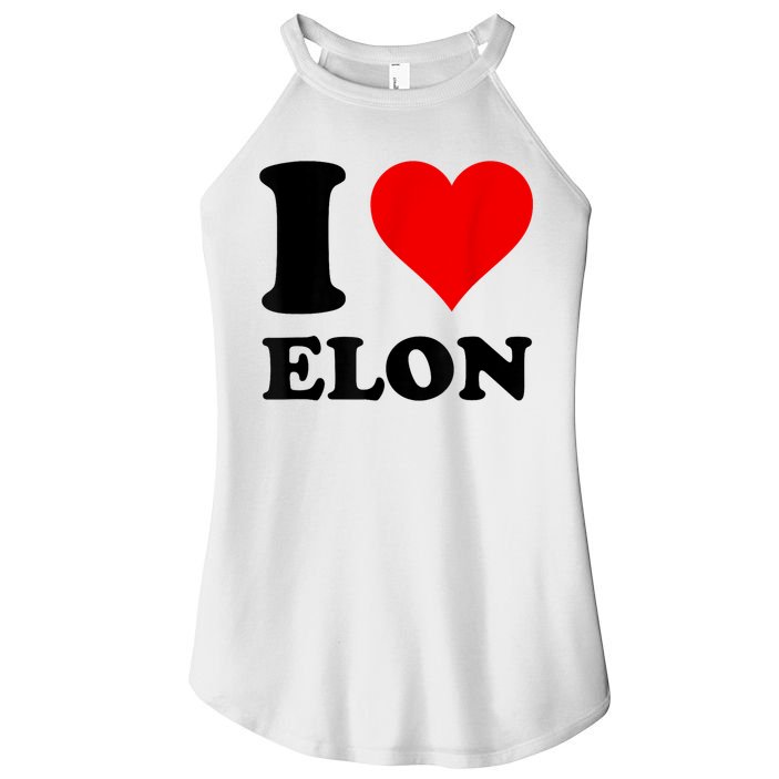 Red Heart I Love Elon Musk Women's Perfect Tri Rocker Tank
