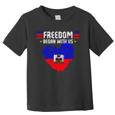 Retro Haitian Independence Celebration Day Haitian Flag Toddler T-Shirt