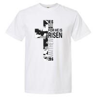 Religious He Is Risen Christian Easter Camouflage Cross Garment-Dyed Heavyweight T-Shirt