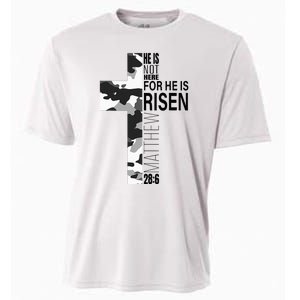 Religious He Is Risen Christian Easter Camouflage Cross Cooling Performance Crew T-Shirt