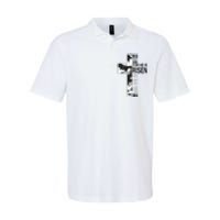 Religious He Is Risen Christian Easter Camouflage Cross Softstyle Adult Sport Polo