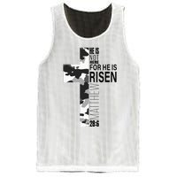 Religious He Is Risen Christian Easter Camouflage Cross Mesh Reversible Basketball Jersey Tank