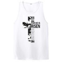 Religious He Is Risen Christian Easter Camouflage Cross PosiCharge Competitor Tank