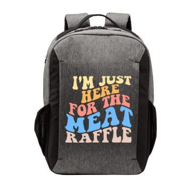 Retro Hippy IM Just Here For The Meat Raffle Meat Drawing Vector Backpack