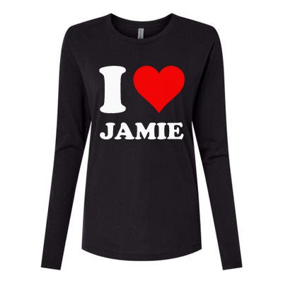 Red Heart I Love Jamie Womens Cotton Relaxed Long Sleeve T-Shirt