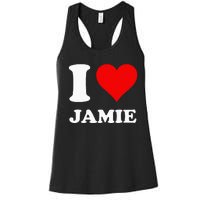 Red Heart I Love Jamie Women's Racerback Tank