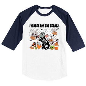 Remy Halloween Im Here For The Treats Snacks Halloween Little Baseball Sleeve Shirt