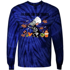 Remy Halloween Im Here For The Treats Snacks Halloween Little Tie-Dye Long Sleeve Shirt