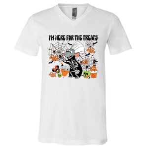 Remy Halloween Im Here For The Treats Snacks Halloween Little V-Neck T-Shirt