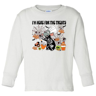 Remy Halloween Im Here For The Treats Snacks Halloween Little Toddler Long Sleeve Shirt